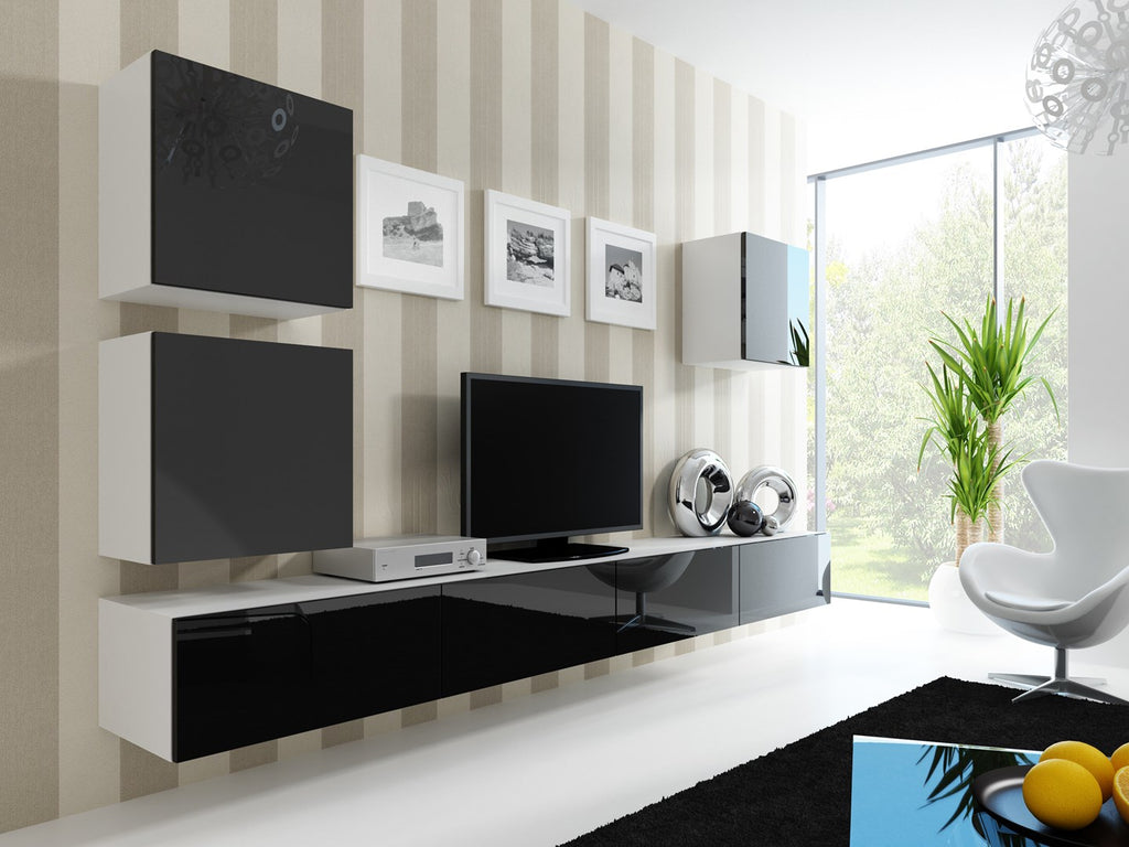 VIGO Square Cabinet 50/50/30 cm White/Black Gloss
