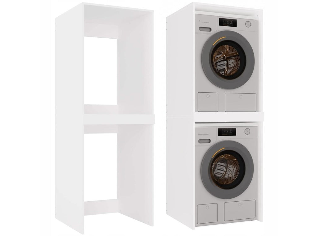 POLA TWIN Washing Machine and Dryer Cabinet - White - Model: TWIN
