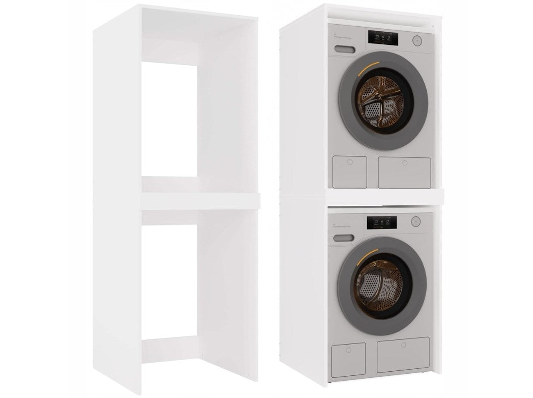 POLA TWIN Washing Machine and Dryer Cabinet - White - Model: TWIN