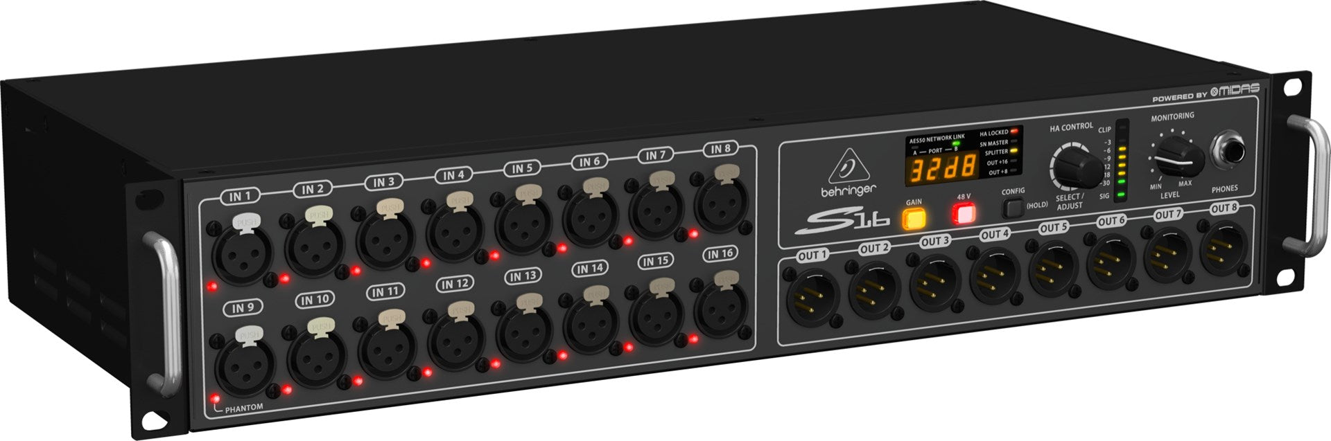 Behringer Digital Snake S16 Audio Module 16 Mic Preamps CAT5 Connection