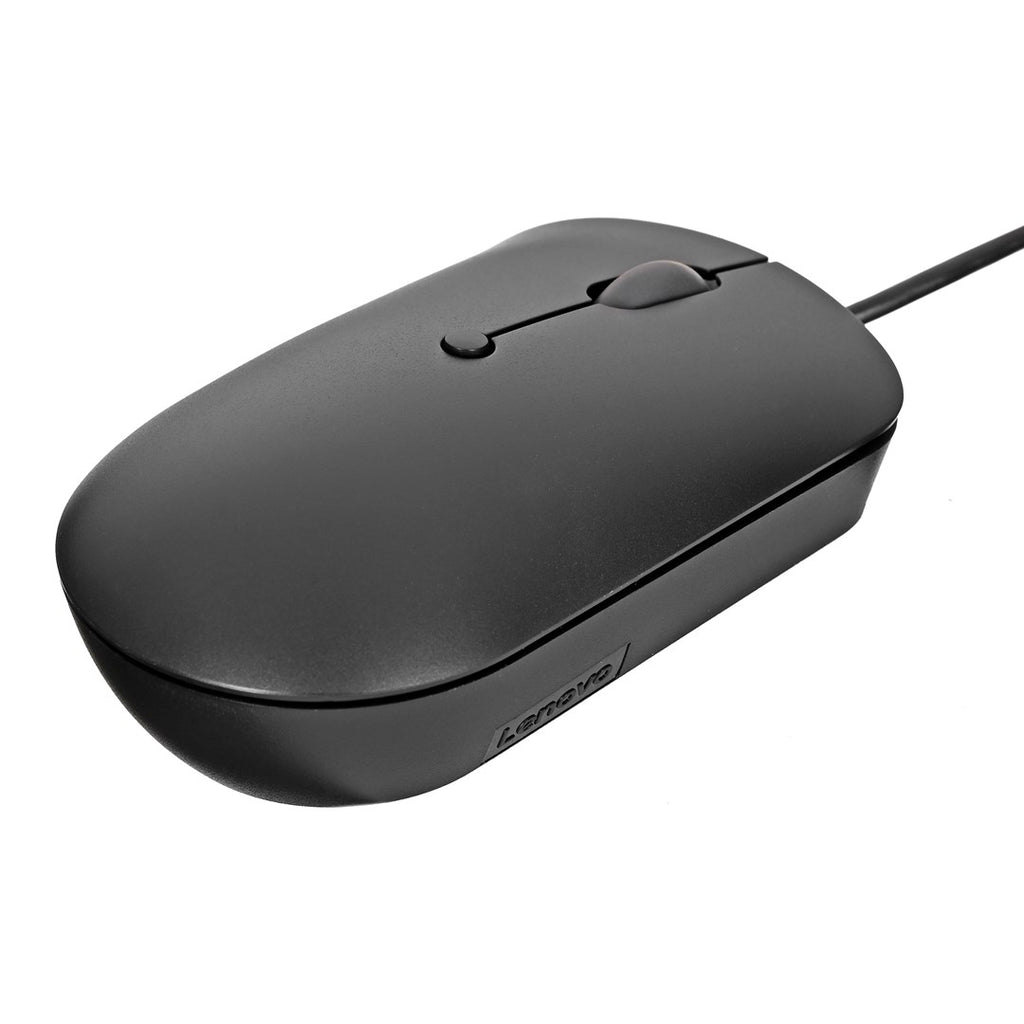 Lenovo 400 Compact Wired Optical Mouse - 4 Buttons - Raven Black - GY51D20875