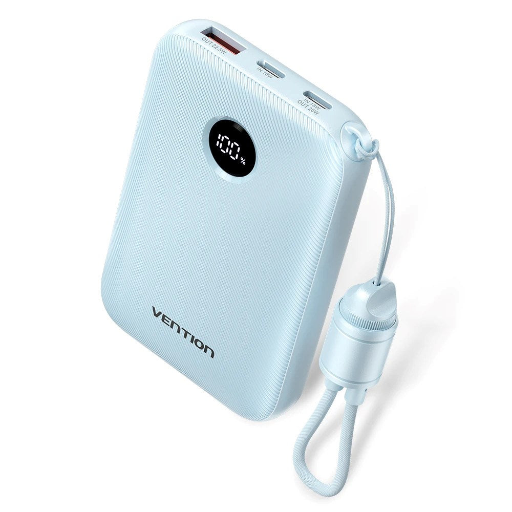 Vention 10000mAh Powerbank 2xUSB-C 1xUSB-A 22.5W  blue