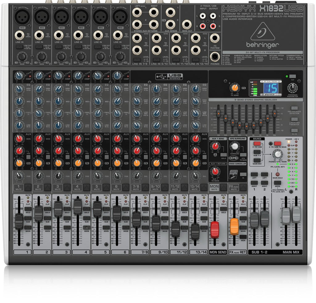 Behringer Audio Mixer 18 Channels 24-bit 6354 g 432 mm x 525 mm x 152 mm