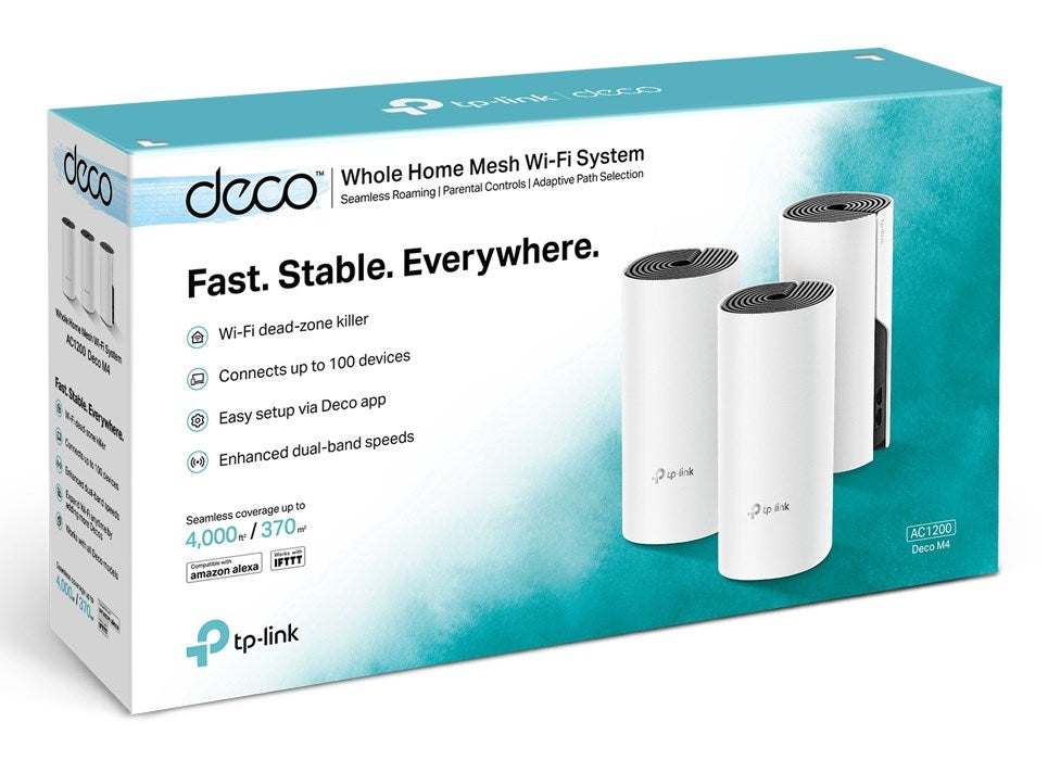 TP-Link DECO M4 WLAN System (3 Routers) GigE 802.11a/b/g/n/ac Dual-Band