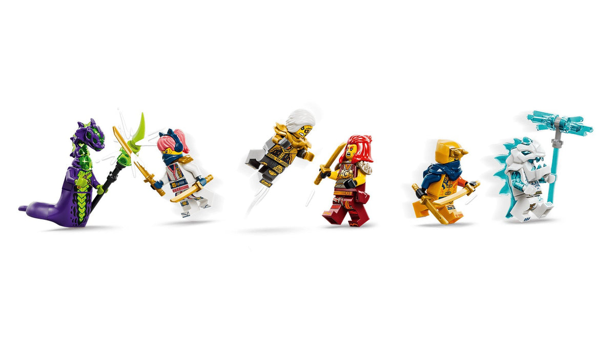 LEGO Building Blocks Wyldfyre's Transforming Dragon Mech Set 71868 - 821 Pieces, 6 Minifigures