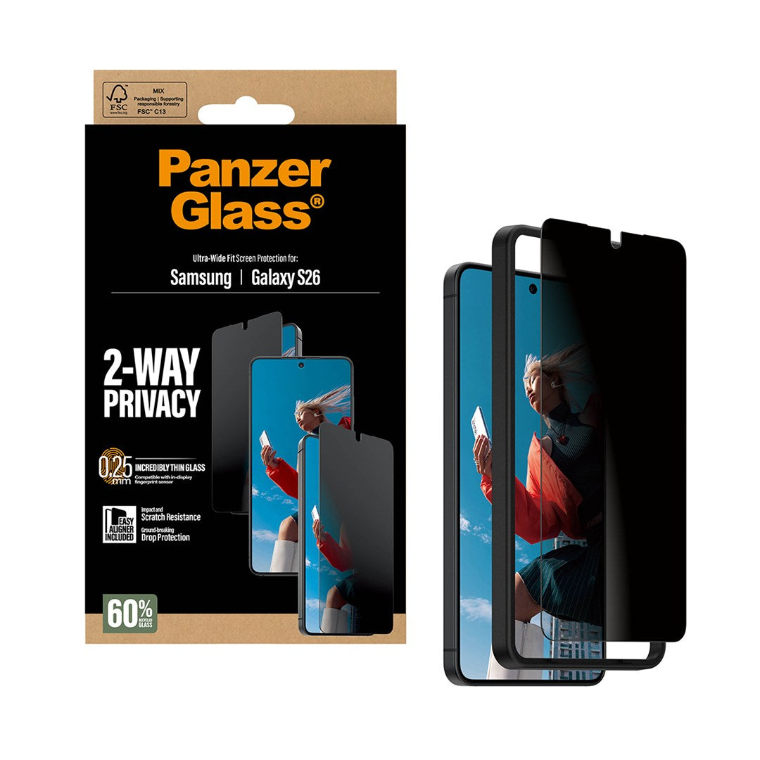 PanzerGlass 2-Way Privacy Screen Protector for Samsung Galaxy S26