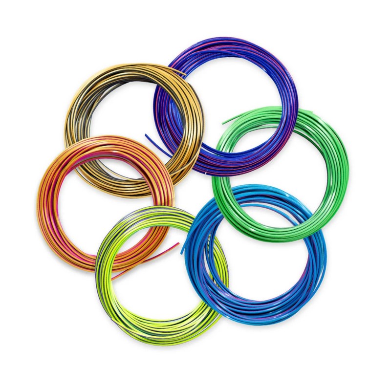 3Doodler FLOW-TRIFILLS 3D printing material Polylactic acid (PLA) Black  Blue  Copper  Gold  Green  Purple  Red 260 g