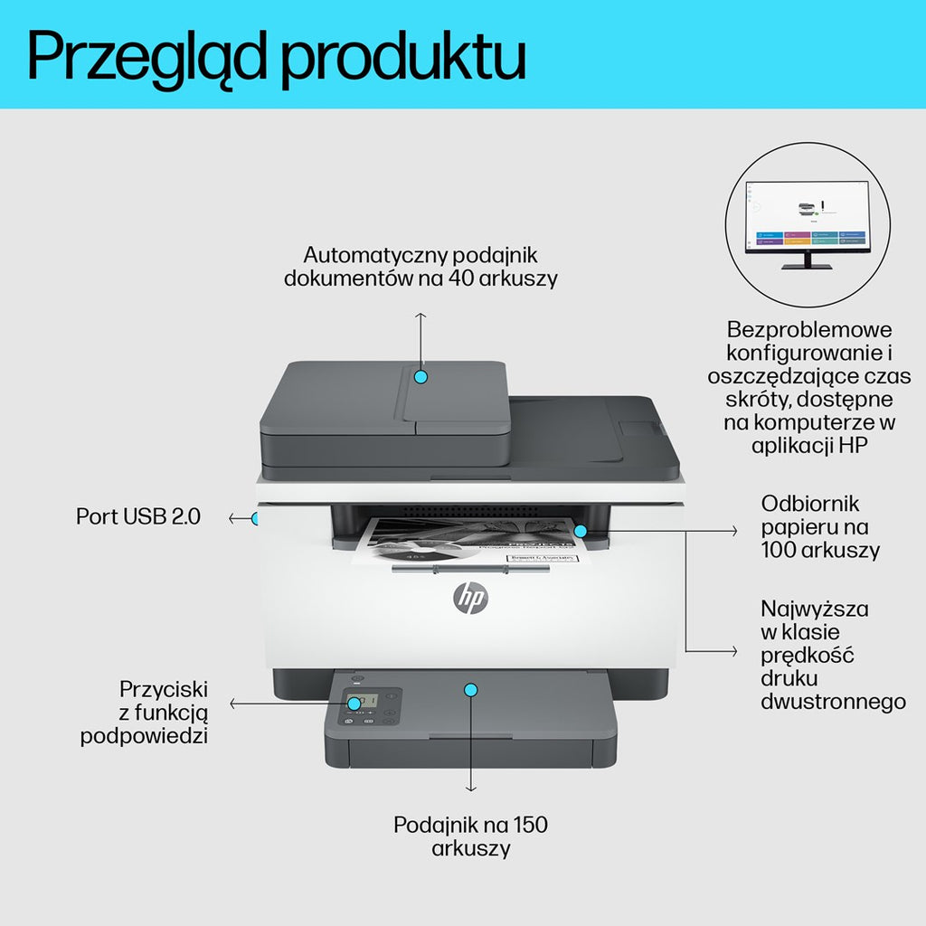 HP LaserJet M234sdn Multifunction Black and white Printer  Ethernet Only; Copier  Scanner