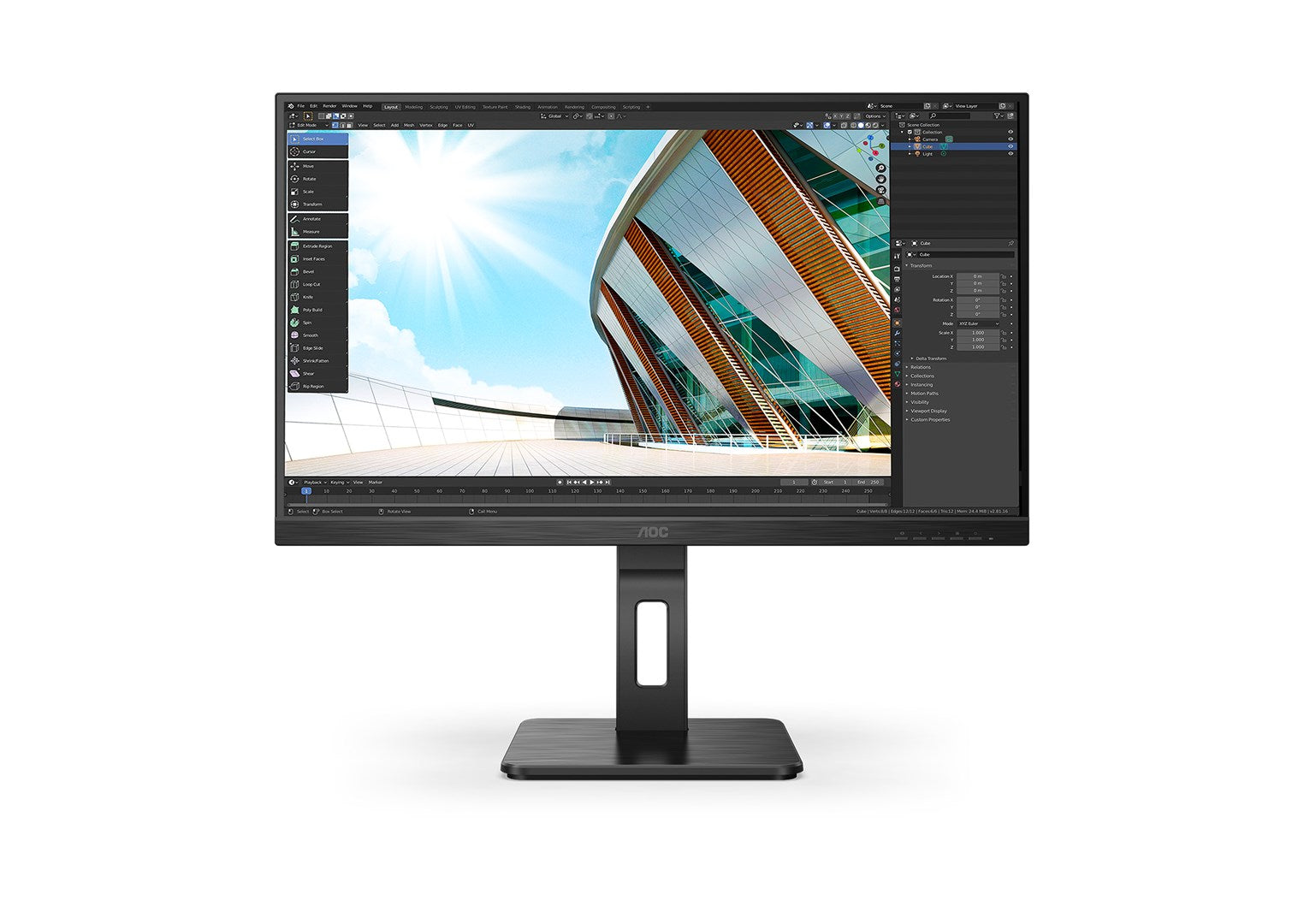 AOC 27P2Q LED Monitor 27" Full HD 1920 x 1080 IPS Black