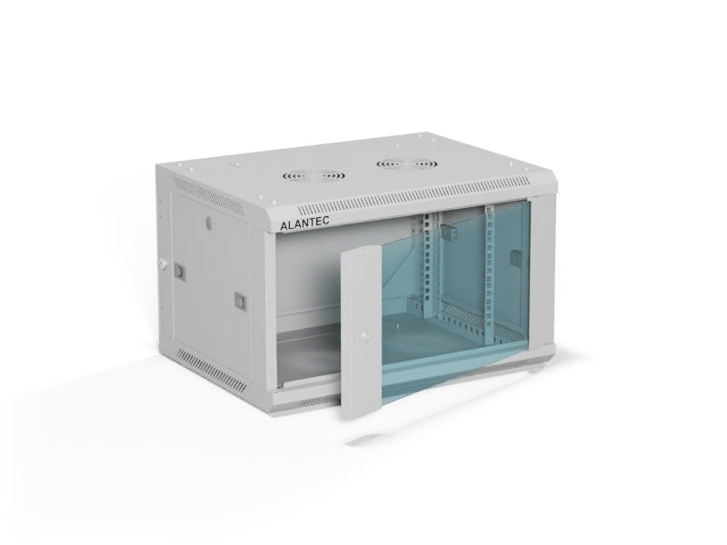 A-LAN 19" 6U Wall-Mounted Cabinet Grey Dimensions: 600x450 mm Lockable