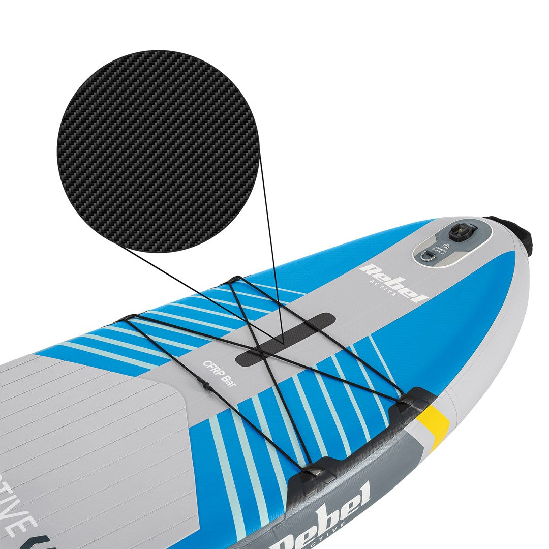 Rebel Inflatable SUP Board PRO Blue RBA-4518-BL Weight: 17300 g Max Capacity: 220 kg