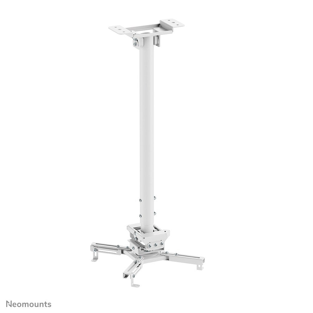 Neomounts CL25-550WH1 Projector Ceiling Mount, White, Height Adjustable 74.5-114.5 cm