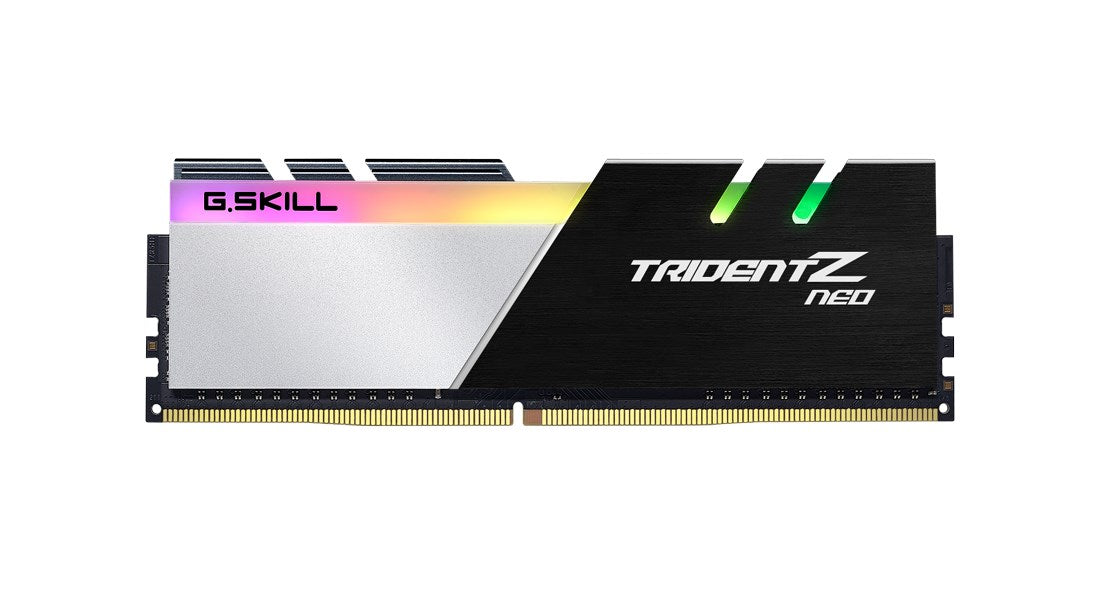 G.Skill TridentZ Neo Series DDR4 16GB: 2 x 8GB DIMM 288-PIN 3200MHz PC4-25600 CL16 1.35V Unbuffered Non-ECC Brushed Black, Brushed Aluminum (F4-3200C16D-16GTZN)