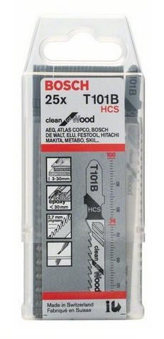 BOSCH Jigsaw Blade Pack of 25 for Wood - 2608633622