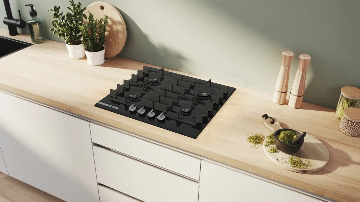 Bosch PRP6A6H40 Gas Hob Built-in 60 cm 4 Zones Black
