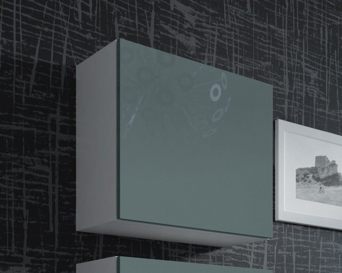 VIGO Square Cabinet 50/50/30 cm White/Grey Gloss