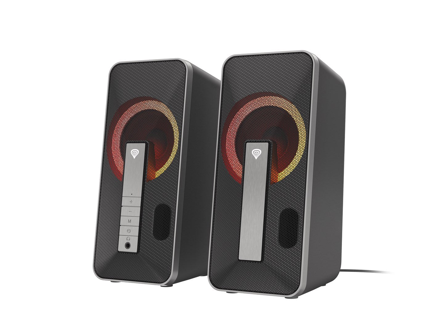 GENESIS Helium 100 BT RGB Speaker Set 10 W PC/Laptop Black Silver 2.0 Channels Bluetooth
