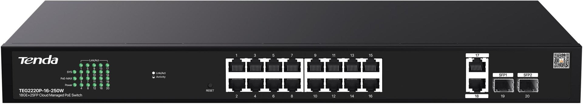 Tenda Switch TEG2220P-16-250W
