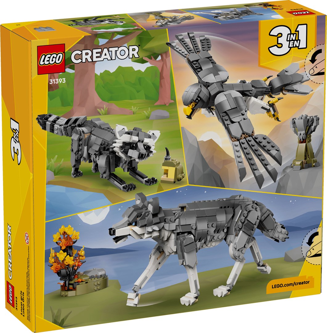 LEGO CREATOR 3 IN 1 31393 Forest Animals: Gray Wolf