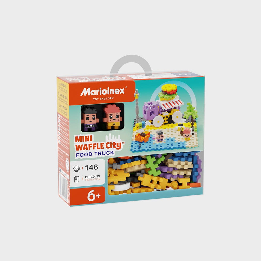 Marioinex Mini Waffle Building Blocks – City: Food Truck, 148 Pieces, Ages 6+, Model 904244