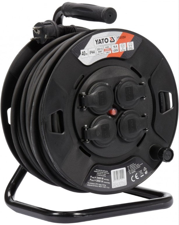 YATO EXTENSION CABLE DRUM 40m 3 x 1.5mm2 IP44 81054