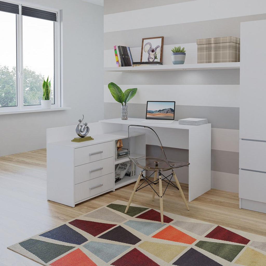Topeshop DANY BIEL KPL Computer Desk White