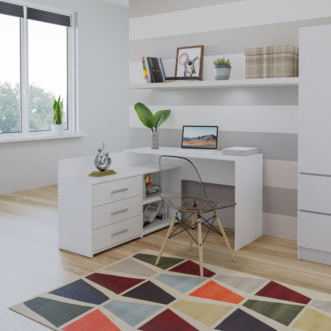 Topeshop DANY BIEL KPL Computer Desk White