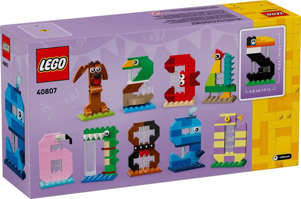 LEGO Building Blocks Birthday Numbers Set 40807 - 281 Elements - For Ages 6+