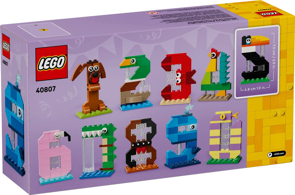 LEGO Building Blocks Birthday Numbers Set 40807 - 281 Elements - For Ages 6+