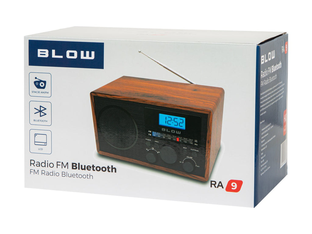BLOW RA9 V.2 Portable Analog AM/FM Radio with Bluetooth, USB, SD Card