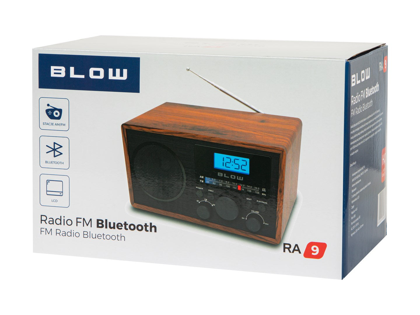 BLOW RA9 V.2 Portable Analog AM/FM Radio with Bluetooth, USB, SD Card