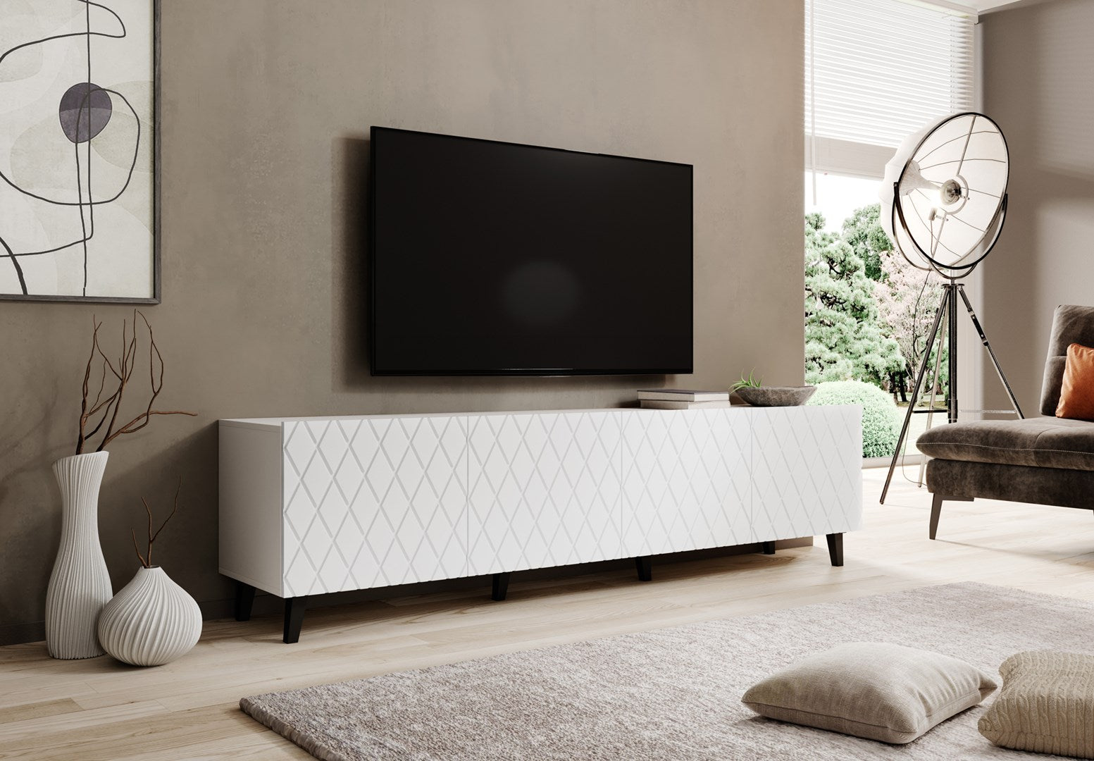RTV Cabinet ASTI 200x42x52 White Matt