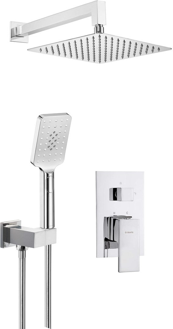 Deante Concealed Shower Set Anemon Chrome Rain Shower Head