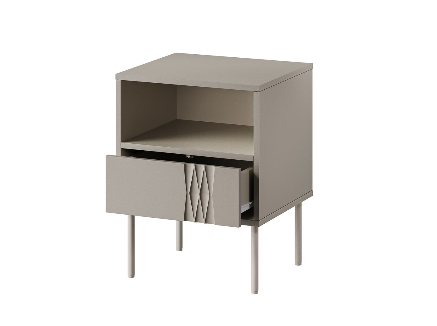 Cama Bedside Table 2 pcs. TRESSE 44x40x53 Cashmere Matt