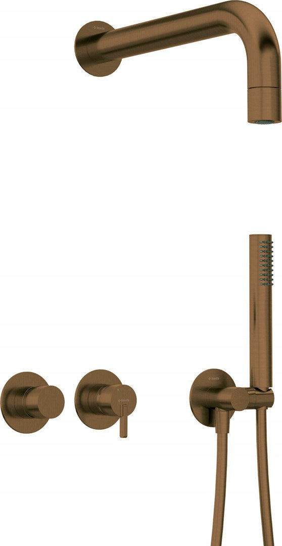 Deante Concealed Shower Set with Head Horizontal Mixer
