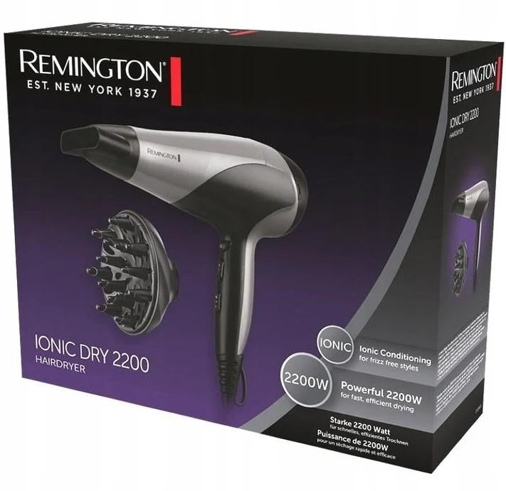 REMINGTON D3190S Hair Dryer Black/Silver 2200 W