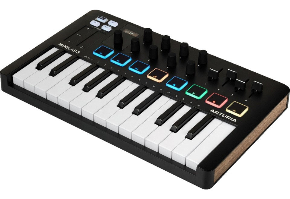 Arturia MiniLAB 3 MIDI Keyboard with Pad Controller, 500 Sounds, USB-C, Compatible with Windows and macOS
