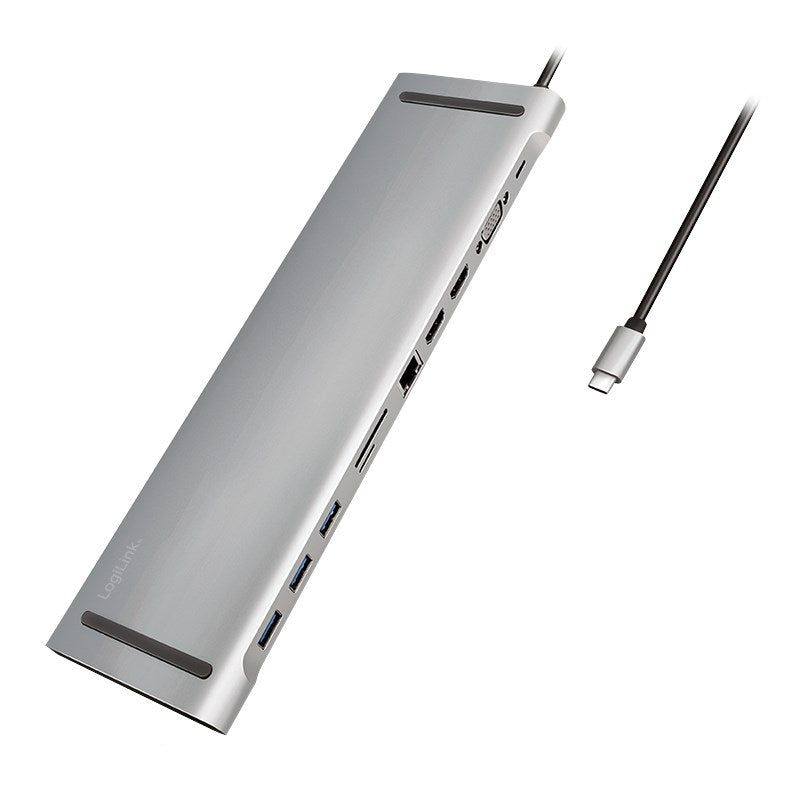 LogiLink UA0373 Notebook Docking Station - USB 3.2 Gen 1 Type-C - Aluminum