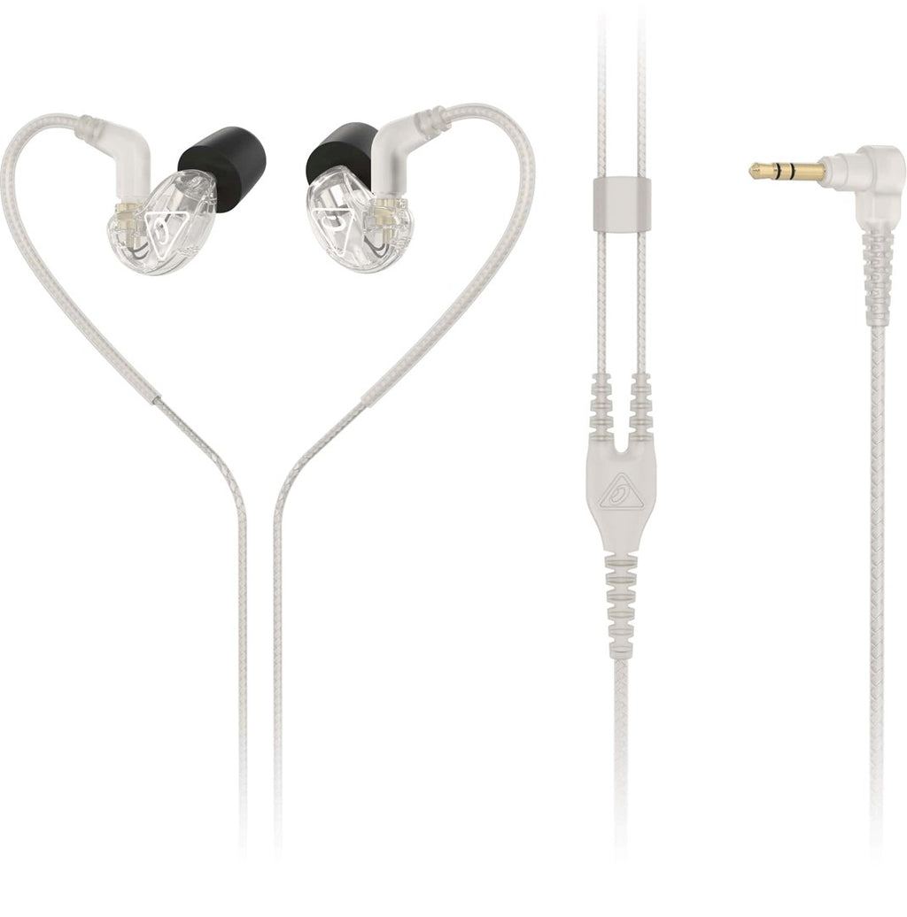 Behringer SD251-CL In-Ear Headphones, Transparent, 20-20000 Hz, 22 Ohm, 105 dB, MMCX Connector