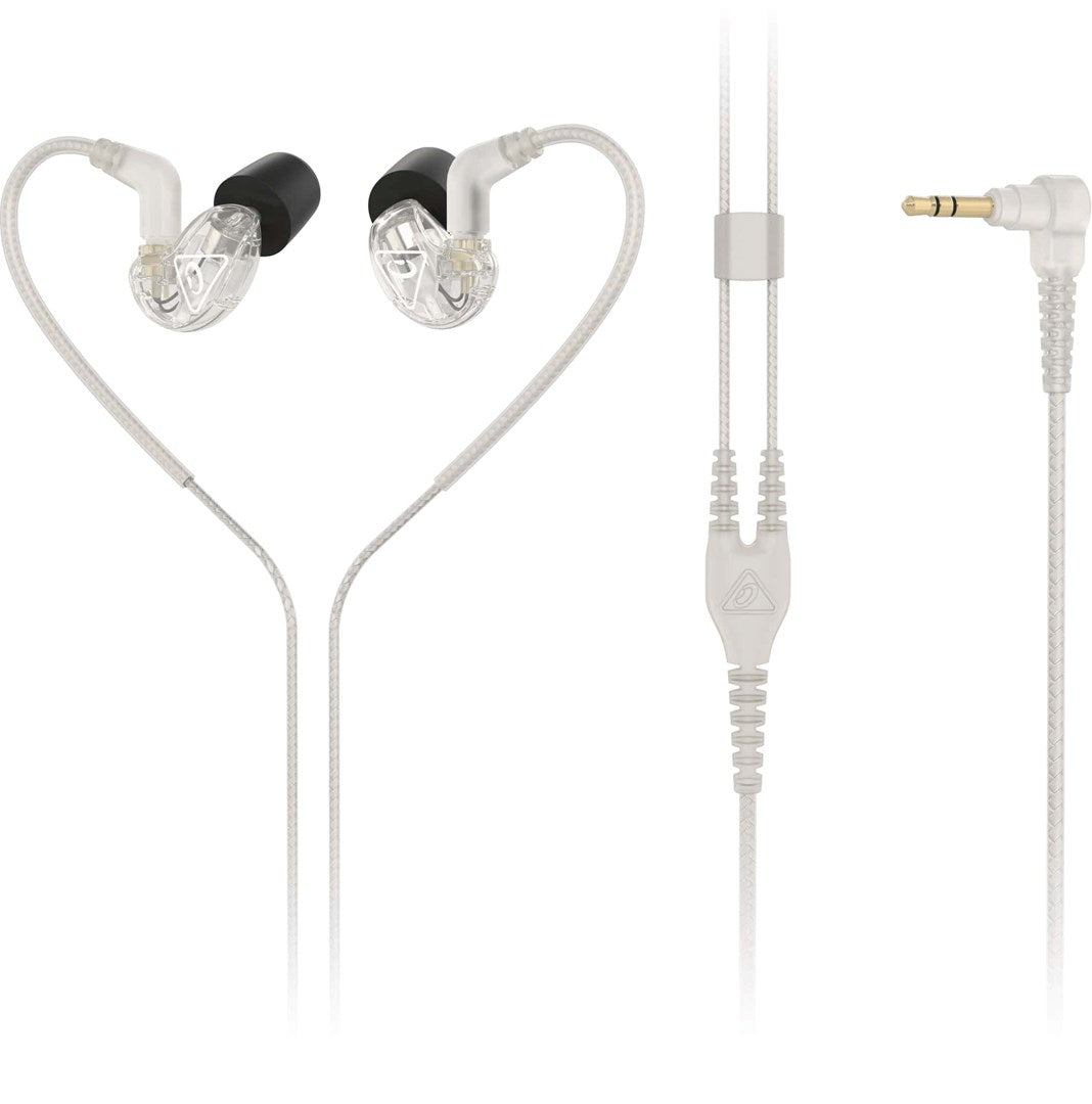 Behringer SD251-CL In-Ear Headphones, Transparent, 20-20000 Hz, 22 Ohm, 105 dB, MMCX Connector