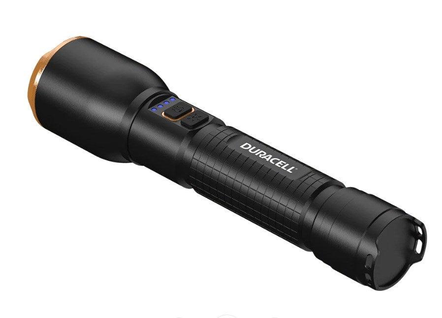 Duracell DF3000R Flashlight Black 3000 Lumens USB-C Rechargeable