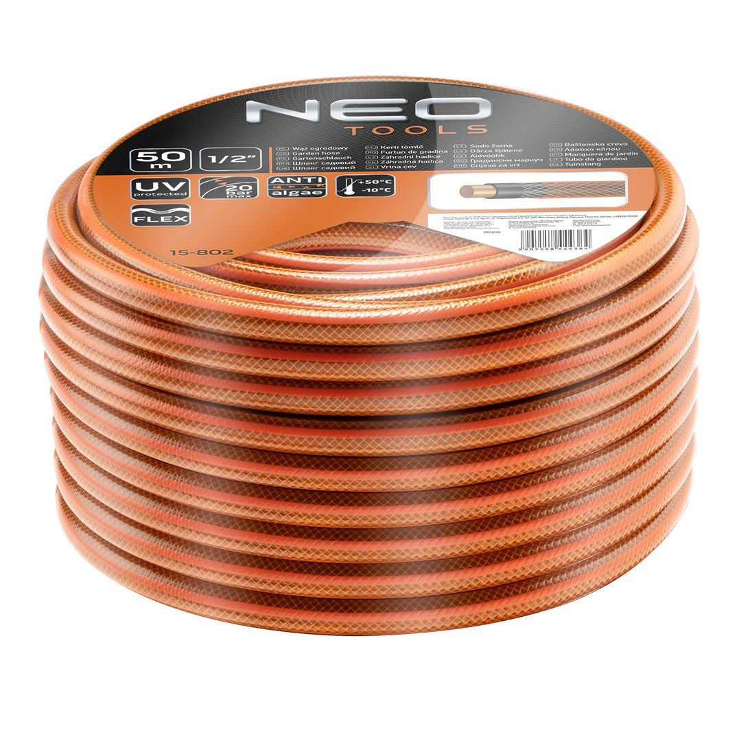 NEO TOOLS 1/4" x 50 m 4-Ply Garden Hose | Model 15-802
