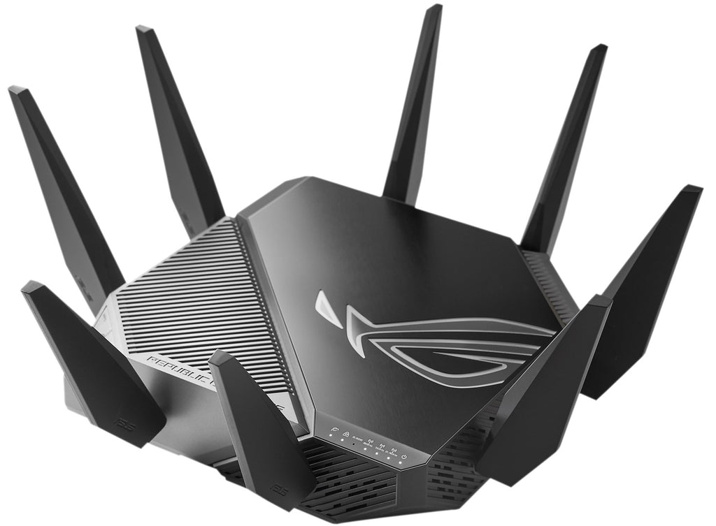 ASUS ROG Rapture GT-AXE11000 - Wireless Router - 4-Port Switch - Wi-Fi 6E - 90IG06E0-MO1R00 1GbE 5GbE