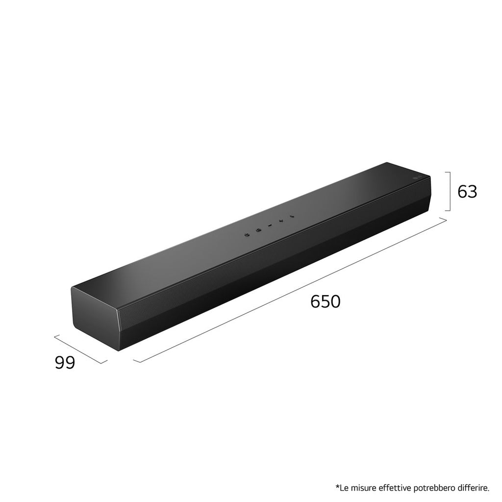 LG Soundbar S20A.CEUSLLK - 2.0 Channels, 50W RMS Power, Remote Control