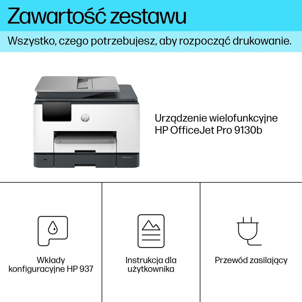 HP OfficeJet Pro 9130b Wireless All-in-One Printer 4800 x 1200 DPI Model 4U561B