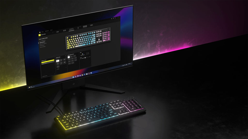 CORSAIR K55 CORE RGB Gaming Keyboard RGB LED Black