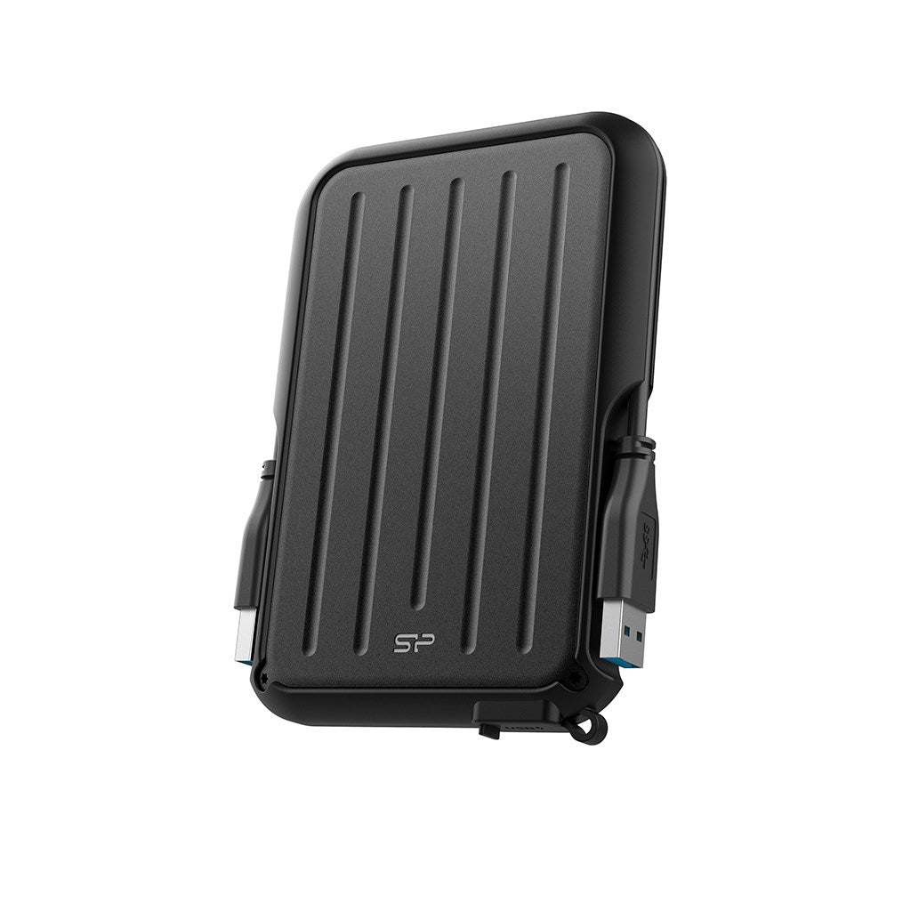 SILICON POWER Armor A66 External Hard Drive 1TB - USB 3.2 Gen 1 - Black (SP010TBPHD66SS3K)