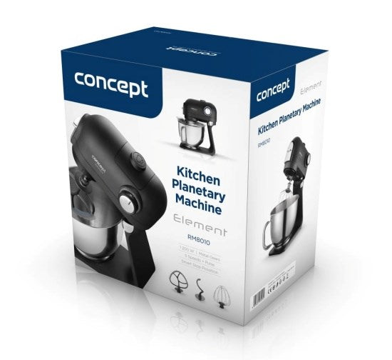 CONCEPT RM8010 Planetary Kitchen Machine 1200 W Black/Silver