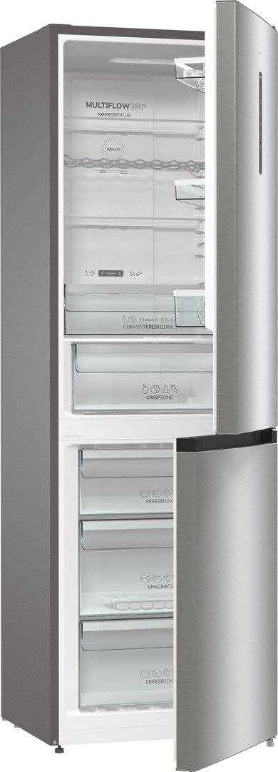 Gorenje Fridge-Freezer NRK6192AXL4 - 300 L - Freestanding - Grey