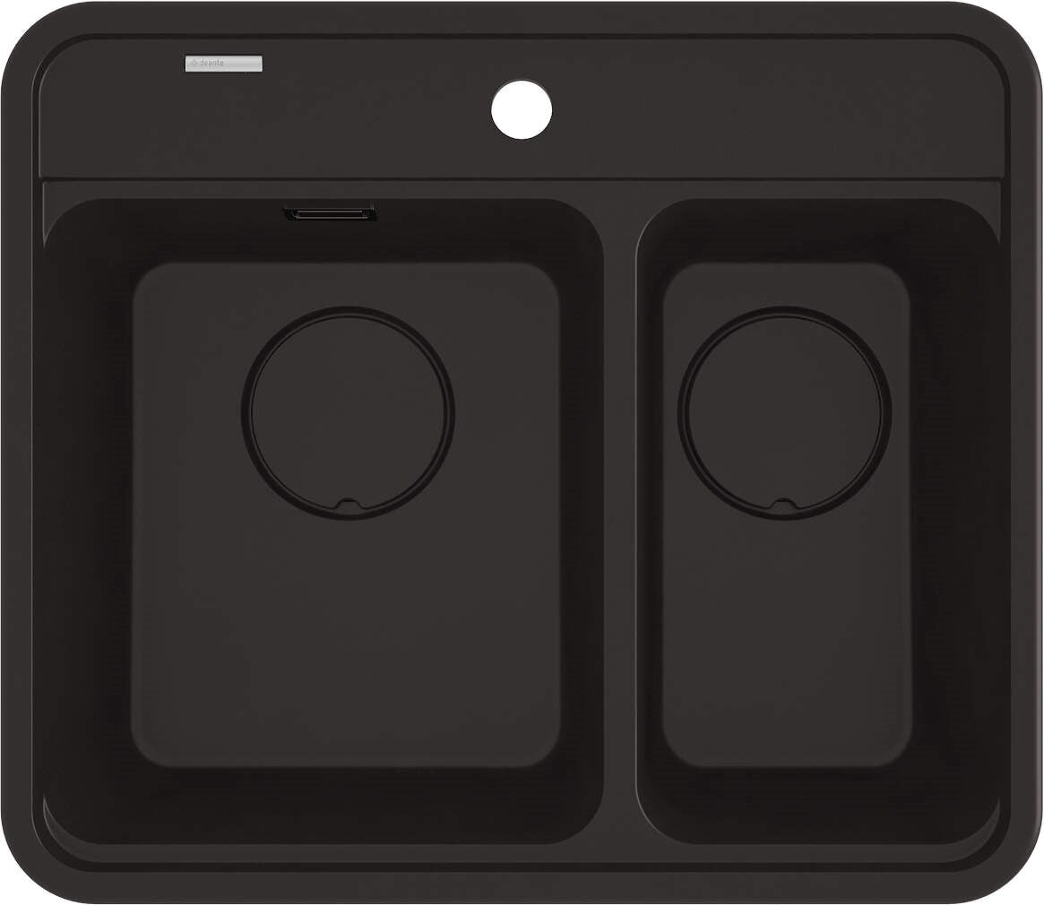 Deante Granite Sink 1.5 Bowl Nero Composite Inset 600x520mm PN-EN 13310